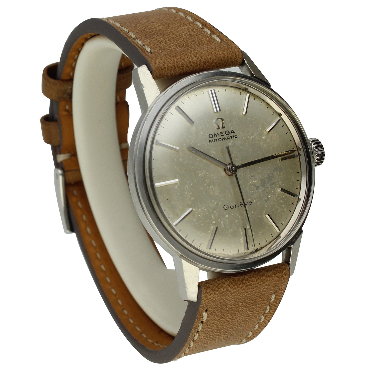 Stainless steel Genève automatic wristwatch. Made 1968