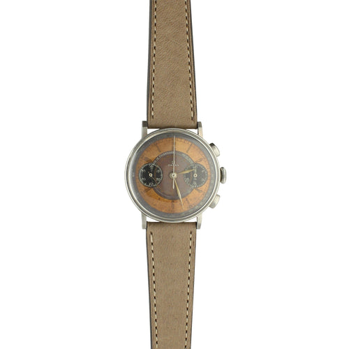 Stainless steel 33.3 chronograph wristwatch. Made 1941