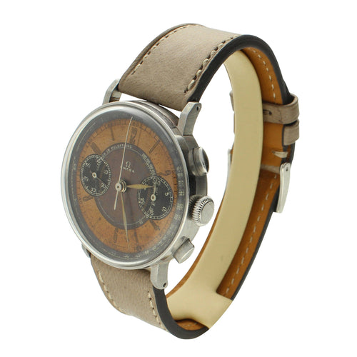 Stainless steel 33.3 chronograph wristwatch. Made 1941