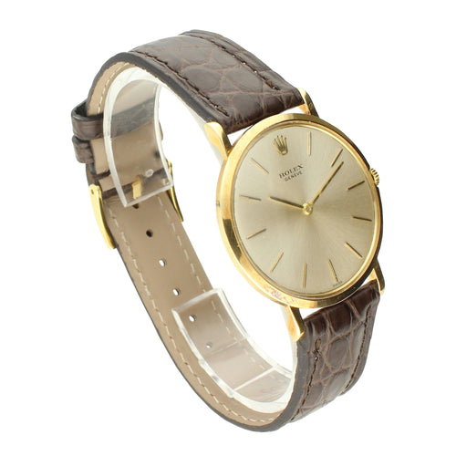 18ct yellow gold dress wristwatch. Made 1960's