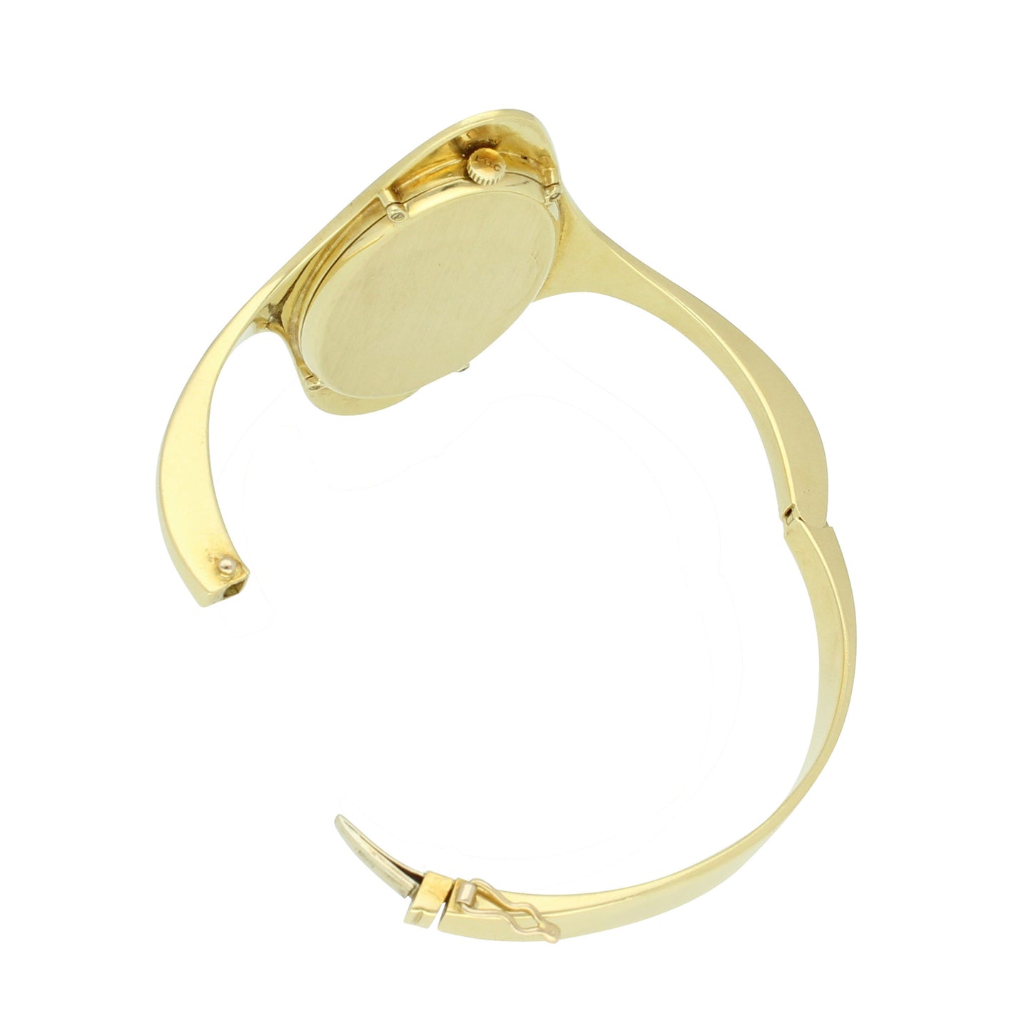 18ct yellow gold bangle watch. Made 1970's