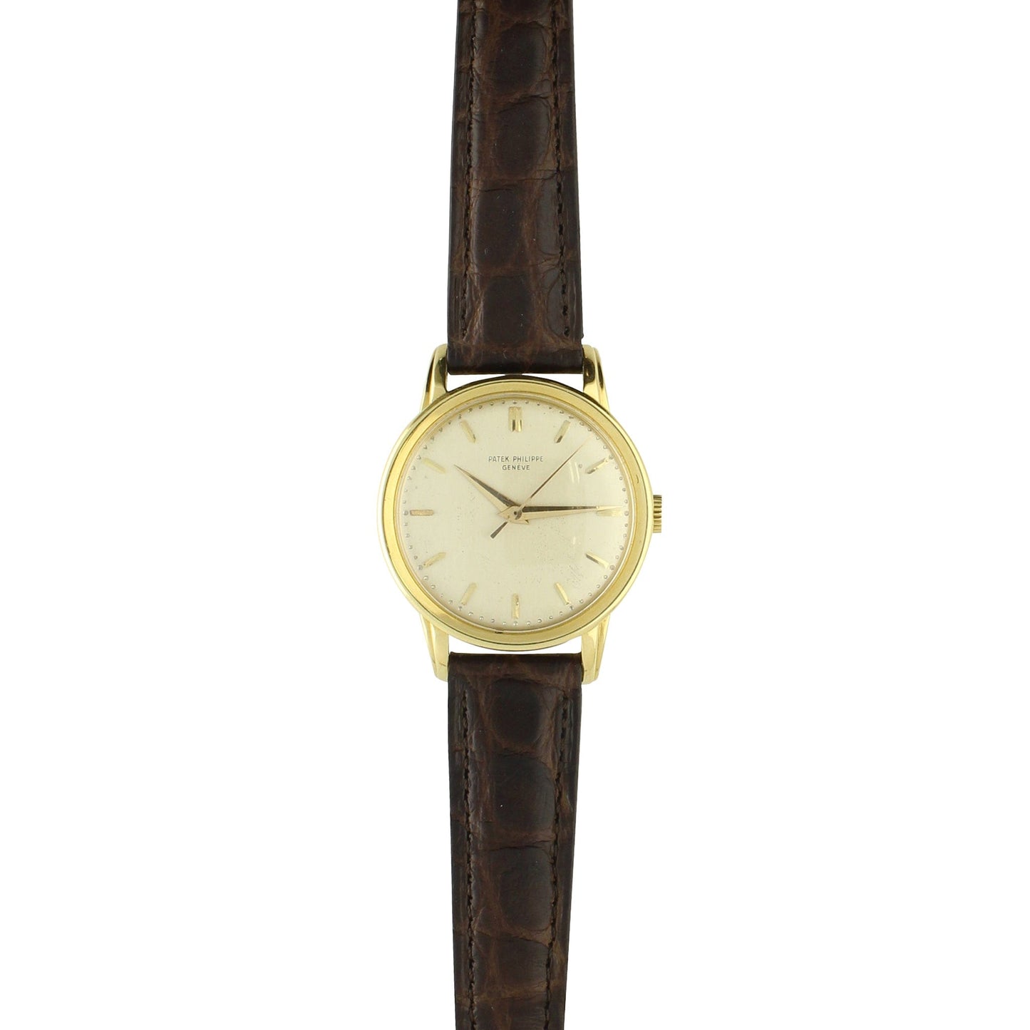 18ct yellow gold, reference 2481 'Oversize' Calatrava wristwatch. Made 1959
