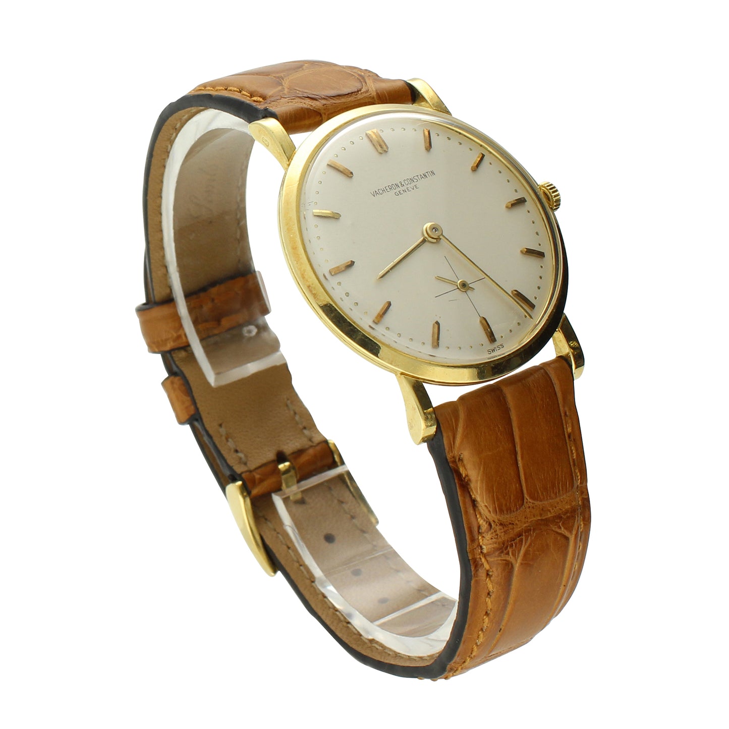 18ct yellow gold dress wrist watch. Made 1950's