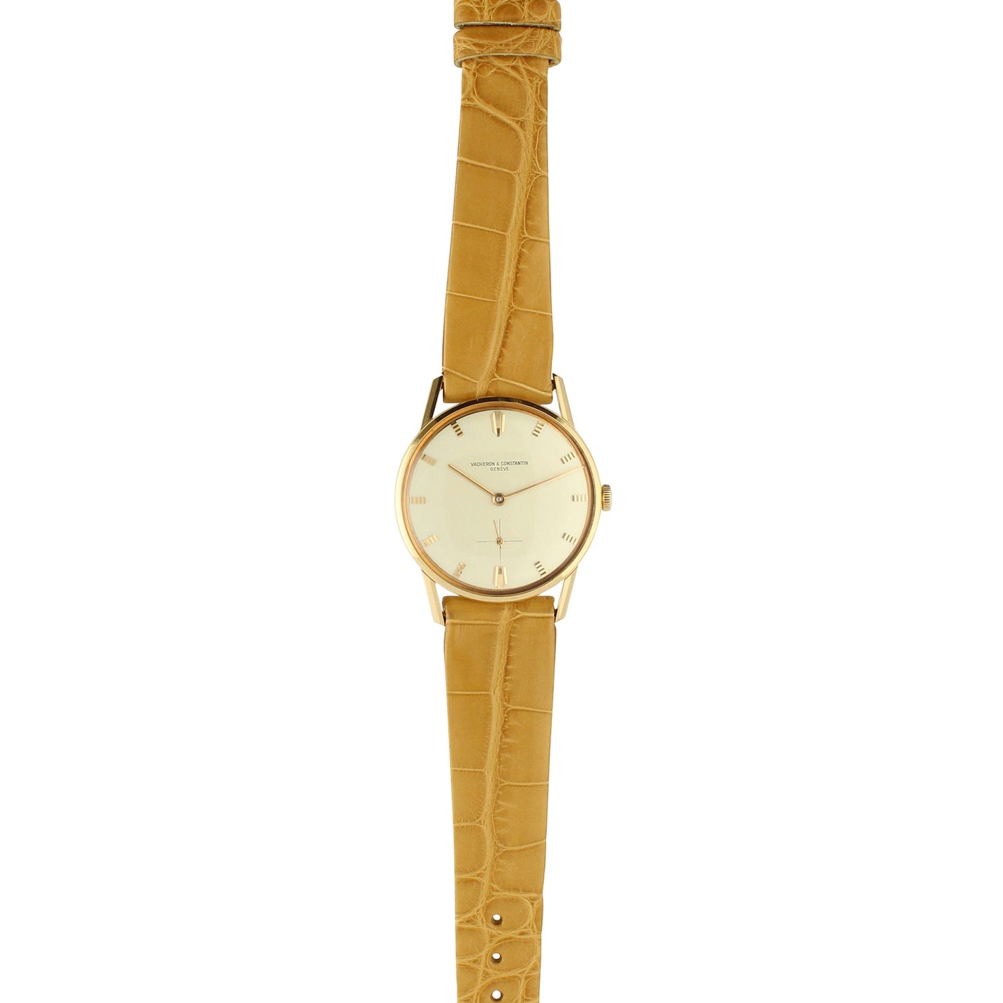 18ct rose gold, reference 6484 wristwatch. Made 1950's