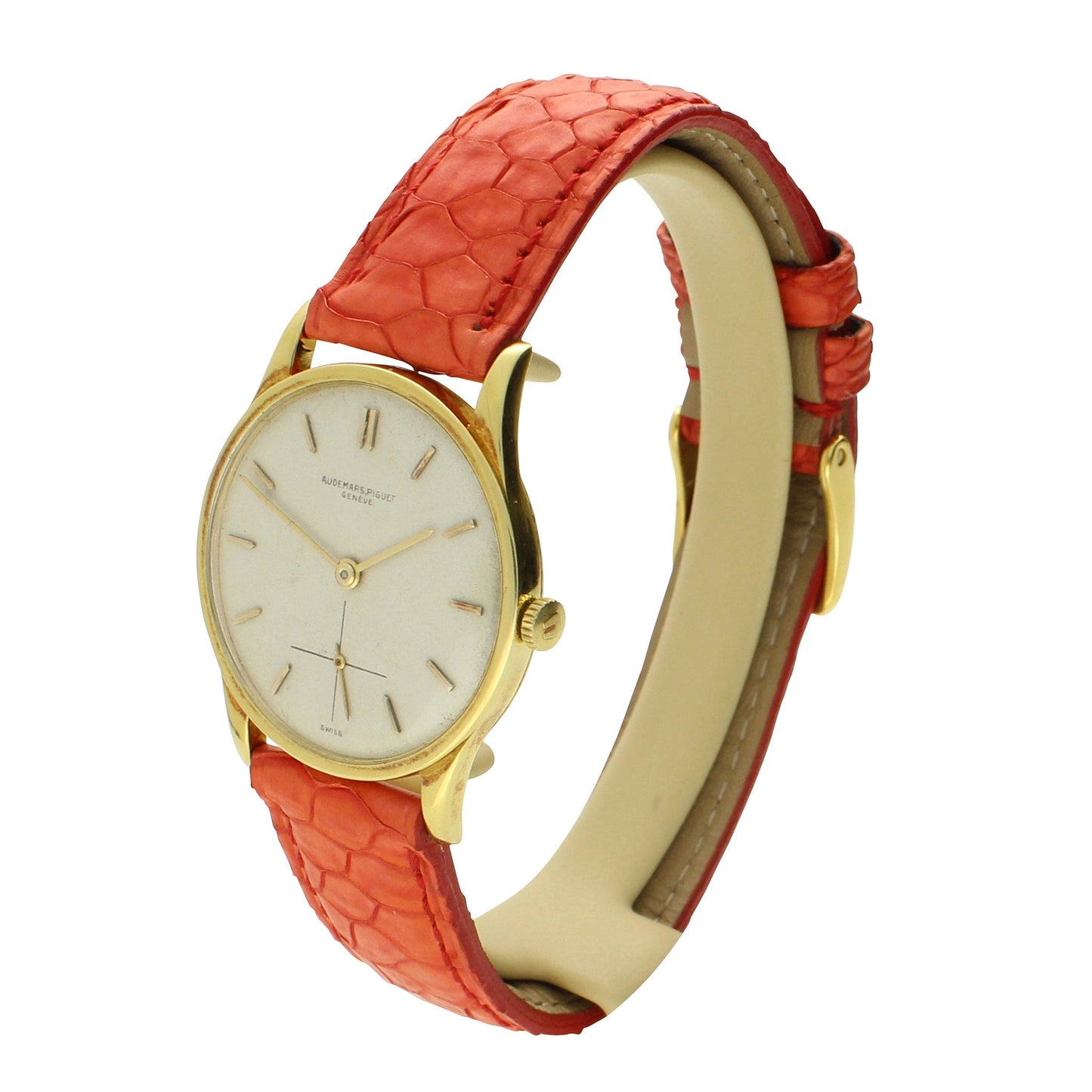 18ct yellow gold, reference 4962 wristwatch. Made 1955