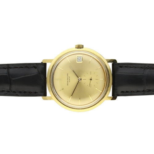 18ct yellow gold, reference 3445 automatic Calatrava wristwatch. Made 1969