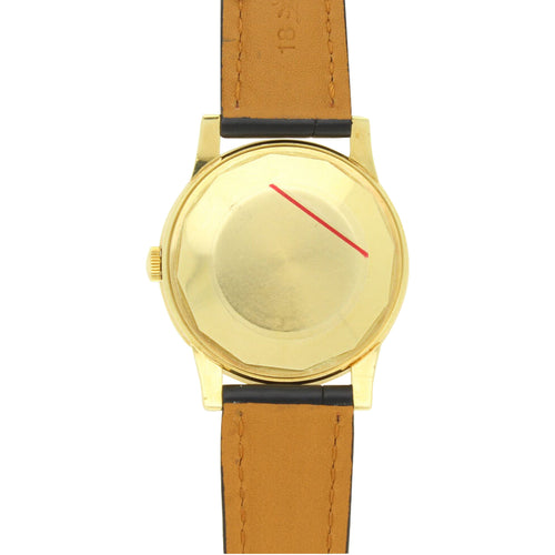 18ct yellow gold, reference 6038 automatic wristwatch. Made 1950's