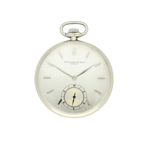 Stainless steel open face pocketwatch. Made 1920
