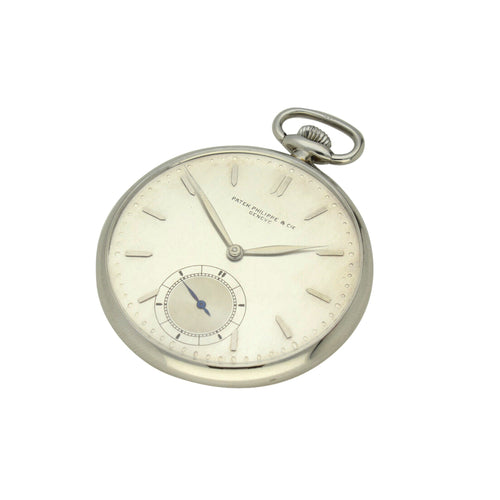 Stainless steel open face pocketwatch. Made 1920