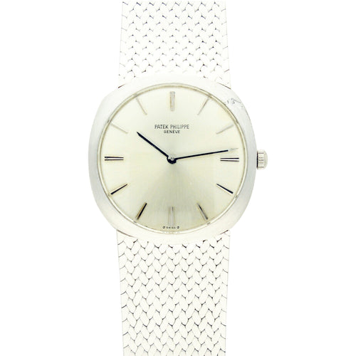 18ct white gold Ellipse, reference 3544 wristwatch. Made 1970.