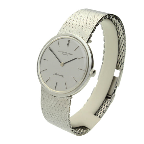 18ct white gold, reference 14538 automatic bracelet watch. Made 1960
