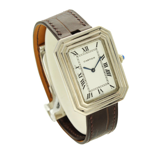 18ct white gold Cristallor wristwatch. Made 1970's