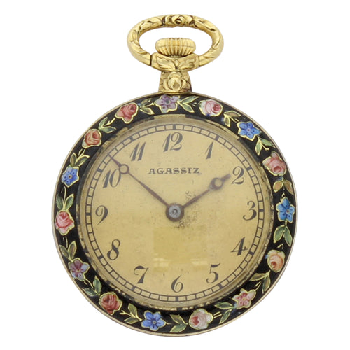 18ct yellow gold and enamel cased Cloisonné fob watch - made for the Chinese market. Circa 1890