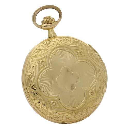 18ct yellow gold hunter case minute repeating pocket watch. Circa 1890s