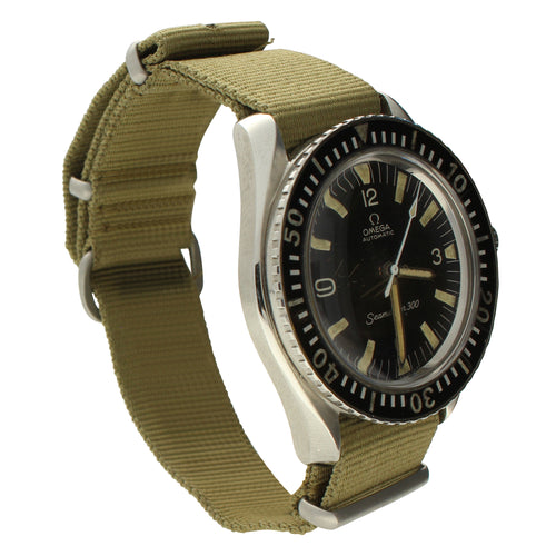 Stainless steel Seamaster 300 British Army automatic wristwatch. Made 1967