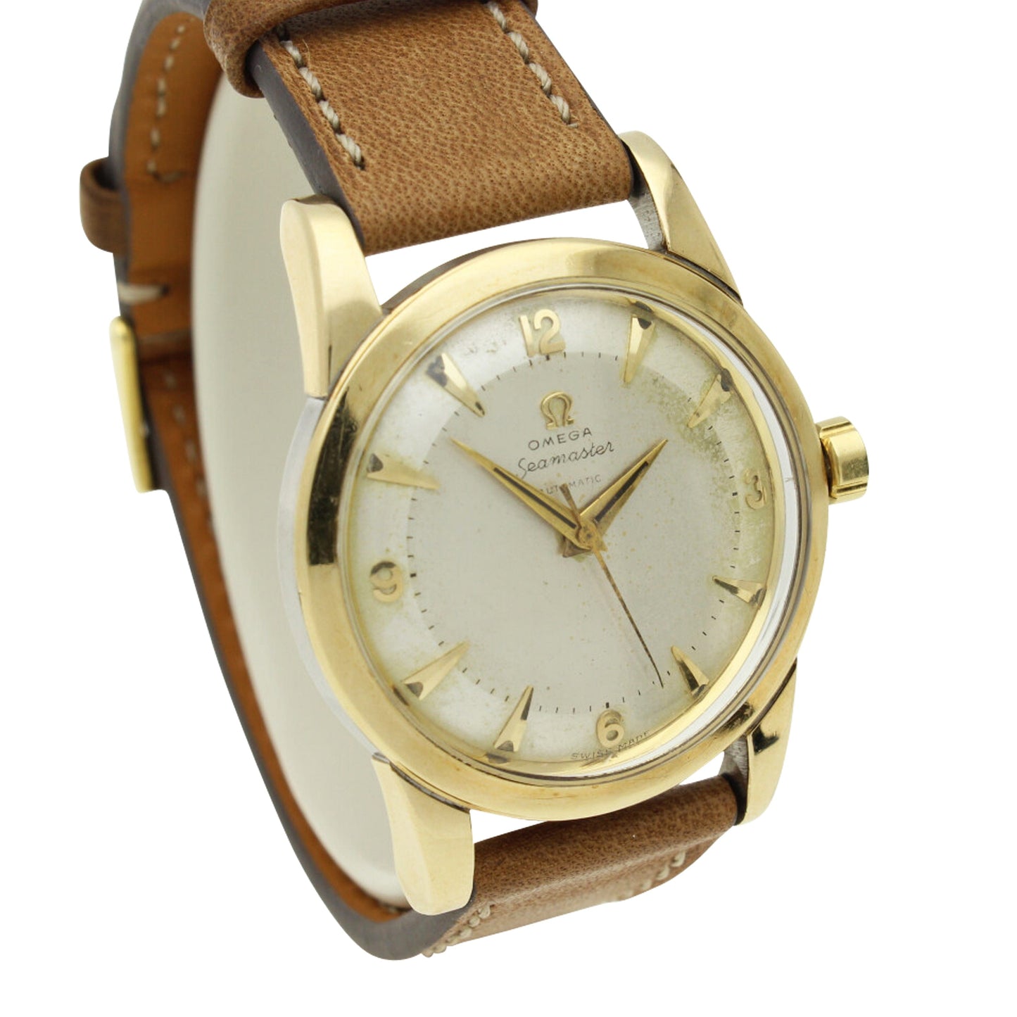 Gold capped & stainless steel Seamaster automatic wristwatch. Made 1952