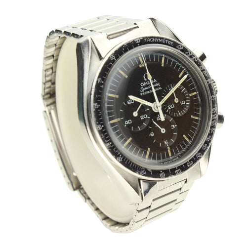 Stainless steel Speedmaster, reference 145.022 Professional chronograph wristwatch. Made 1971