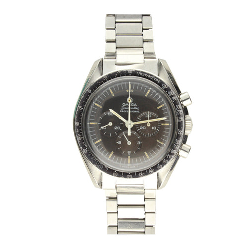 Stainless steel Speedmaster, reference 145.022 Professional chronograph wristwatch. Made 1971