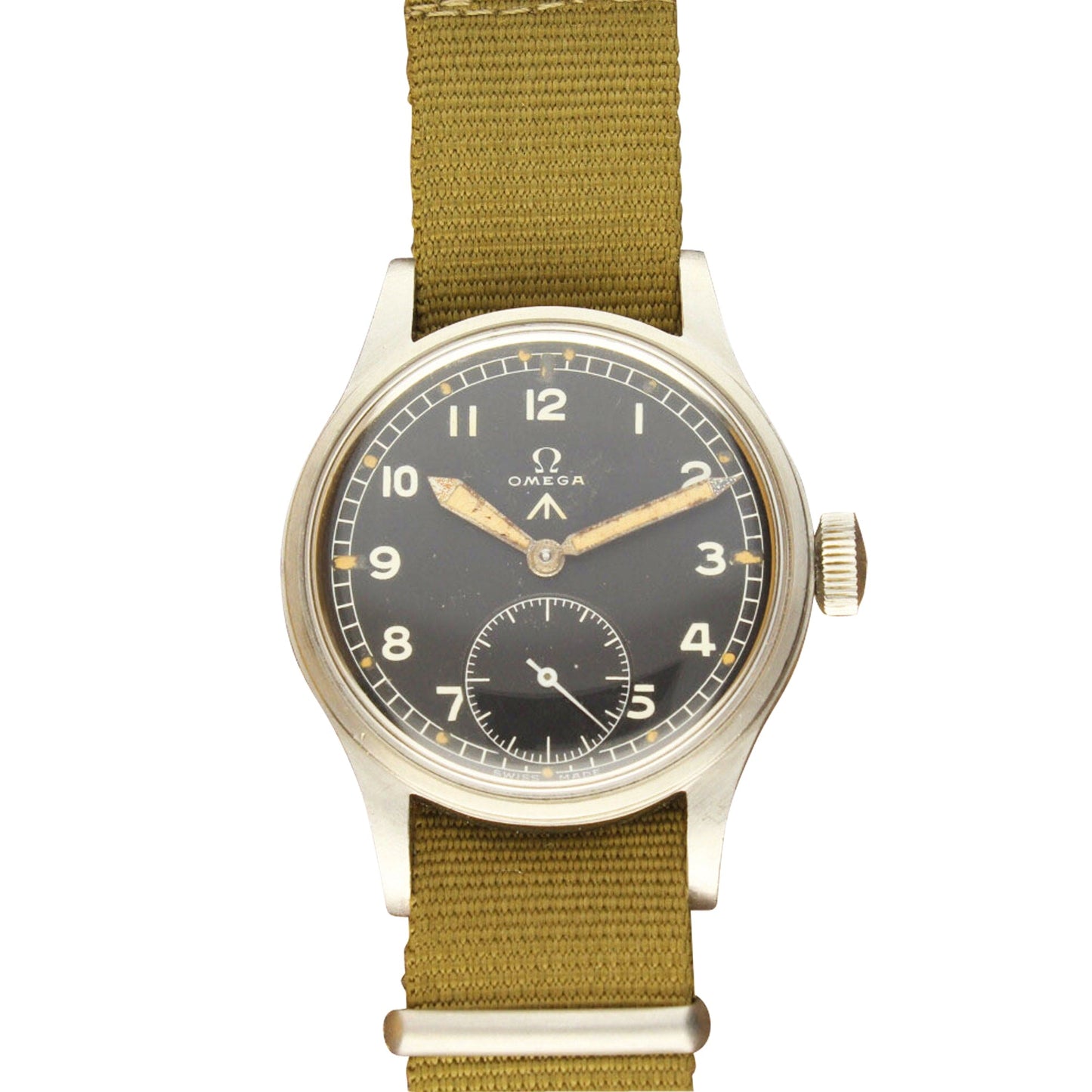 Stainless steel British military watch, part of the "Dirty dozen". Made 1949