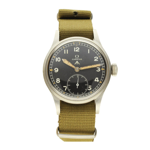 Stainless steel British military watch, part of the 